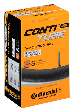 Continental Tour 28 Wide 700c Presta 42mm valve inner tube.