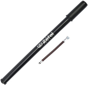 Zéfal 800 black technopolymer resin frame pump with Presta valve connector.