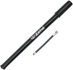 Zéfal 800 black technopolymer resin frame pump with Schrader valve connector.